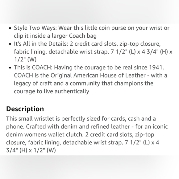 Coach denim bag with pouch - Picture 12 of 13